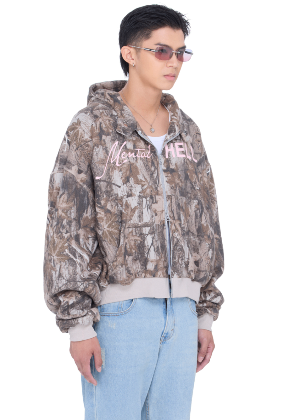 [BEUTER] MENTAL HELL CAMO BOXY ZIP HOODIE