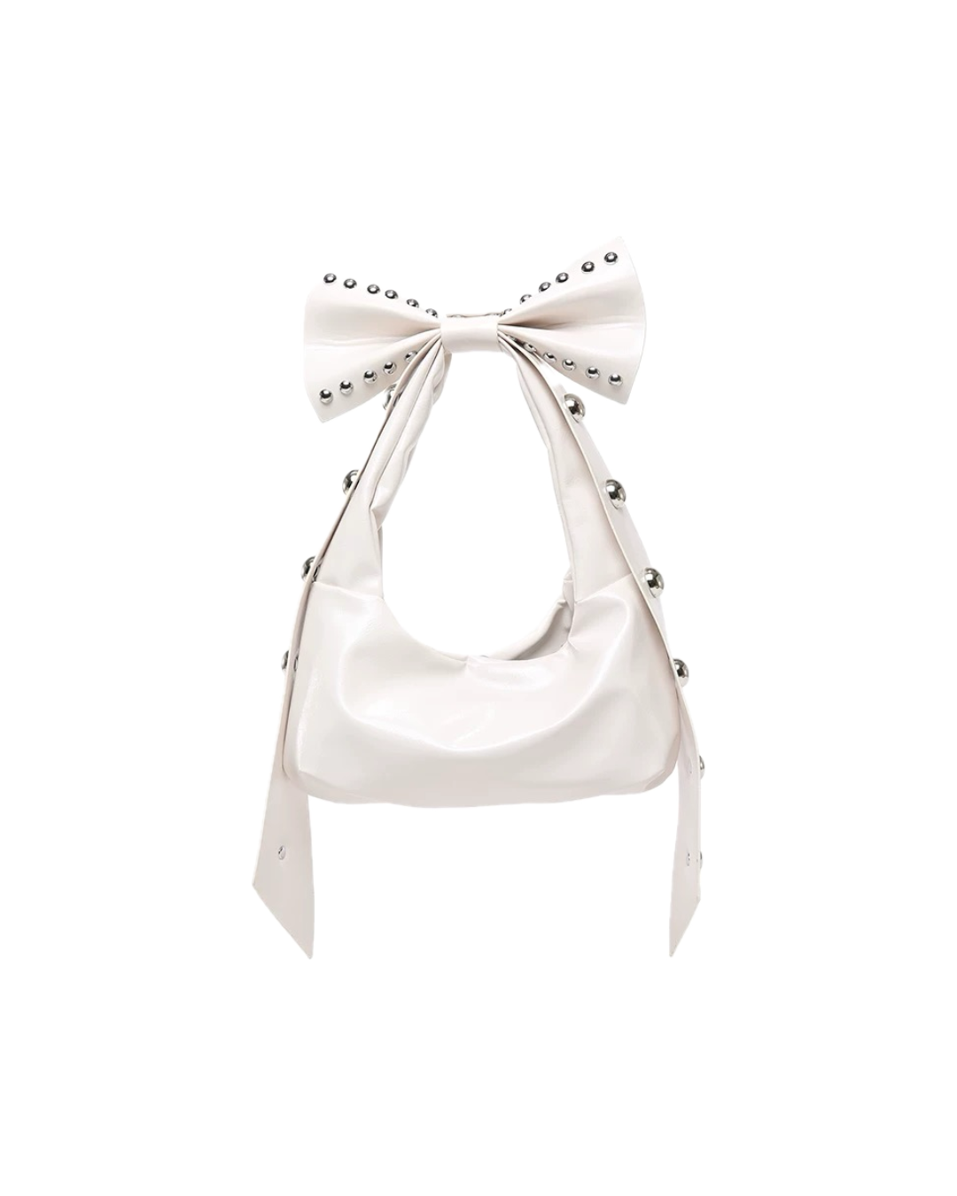 [IUE STUDIO] Detachable Ribbon Leather Handbag