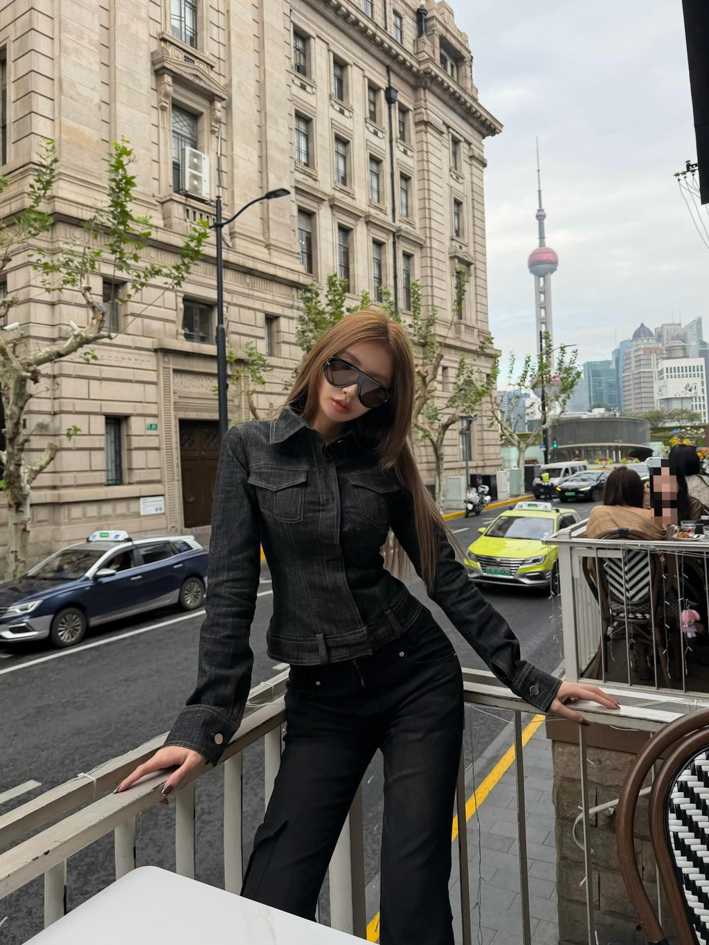 [The Stan] AVA DENIM TOP