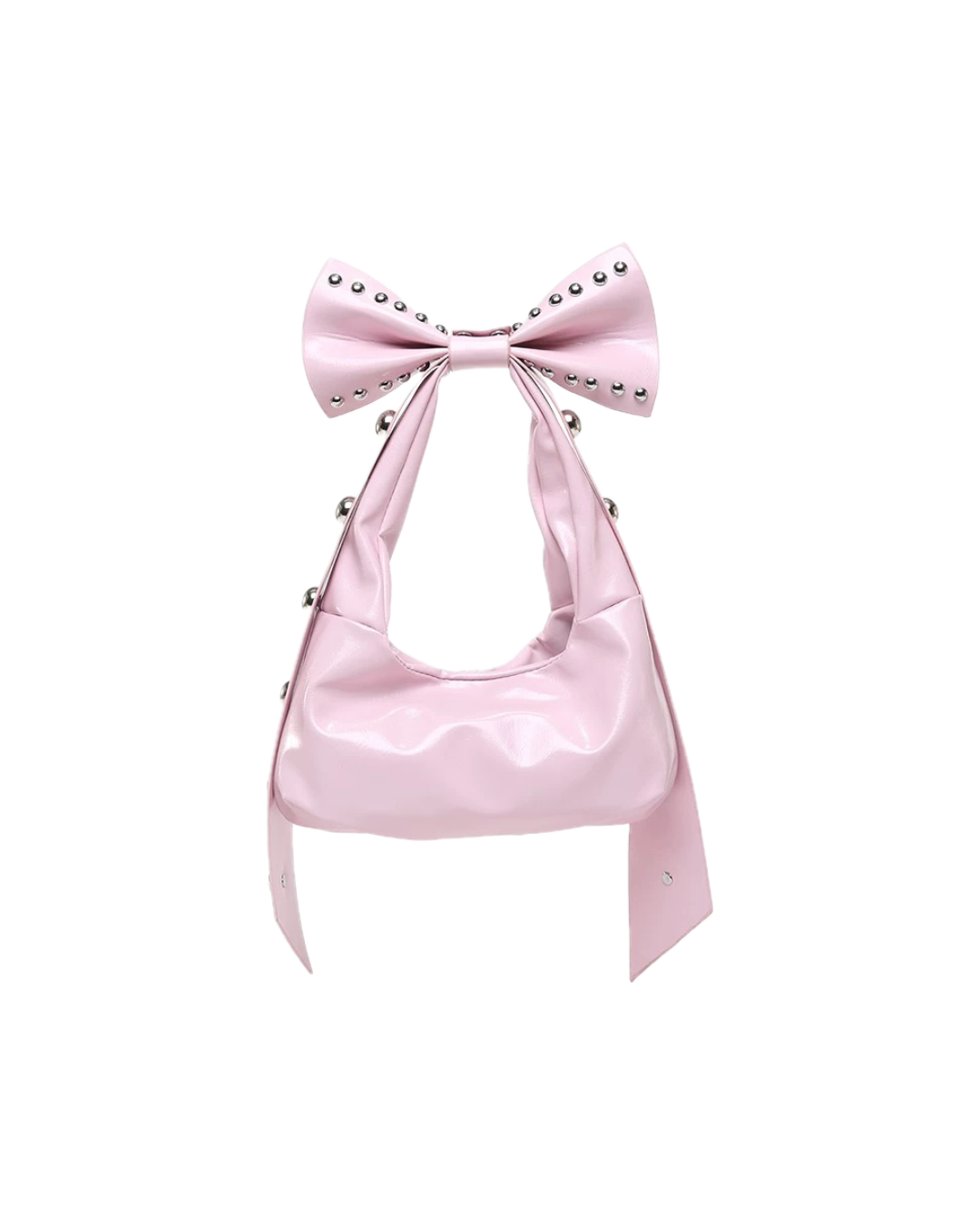 [IUE STUDIO] Detachable Ribbon Leather Handbag