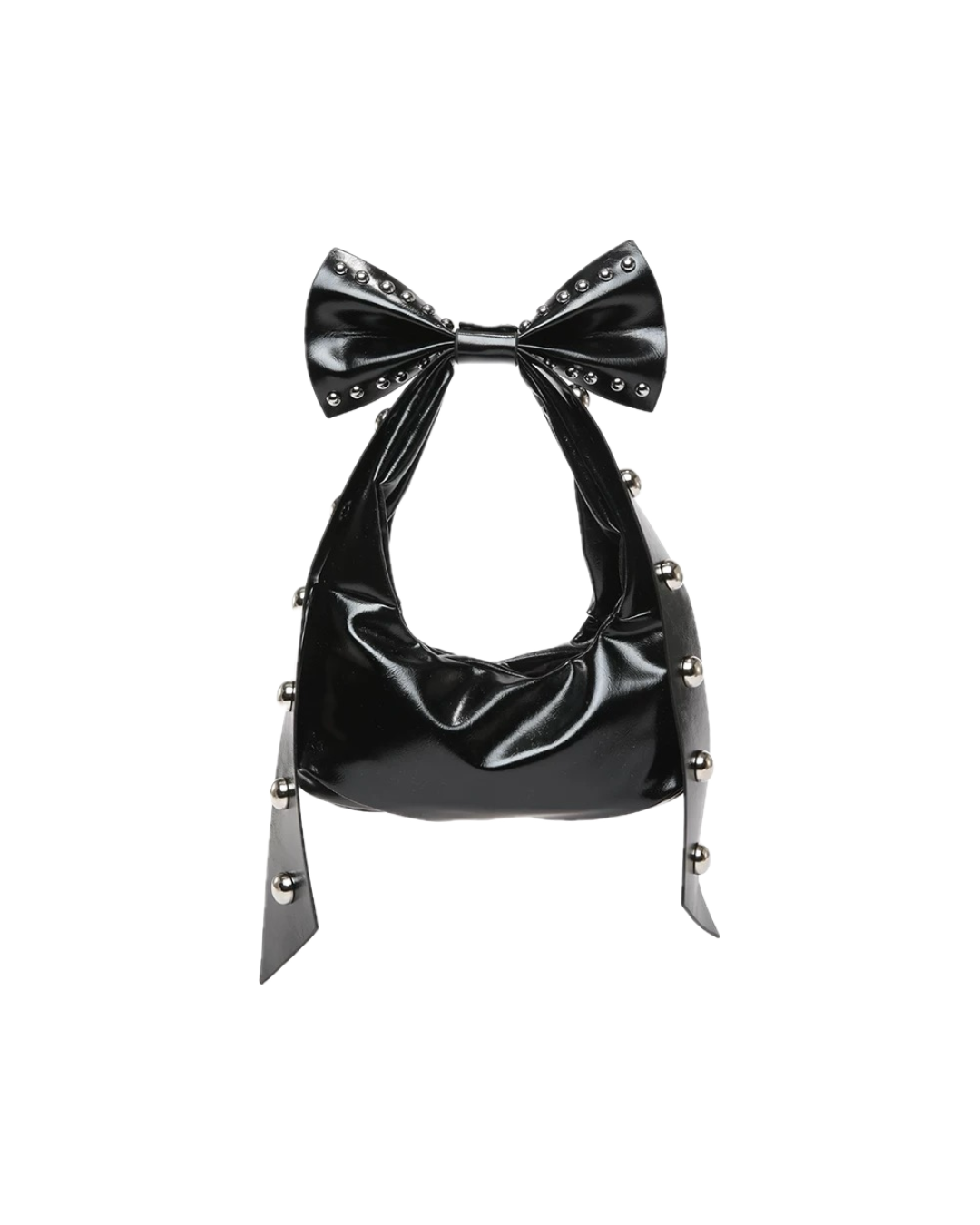 [IUE STUDIO] Detachable Ribbon Leather Handbag