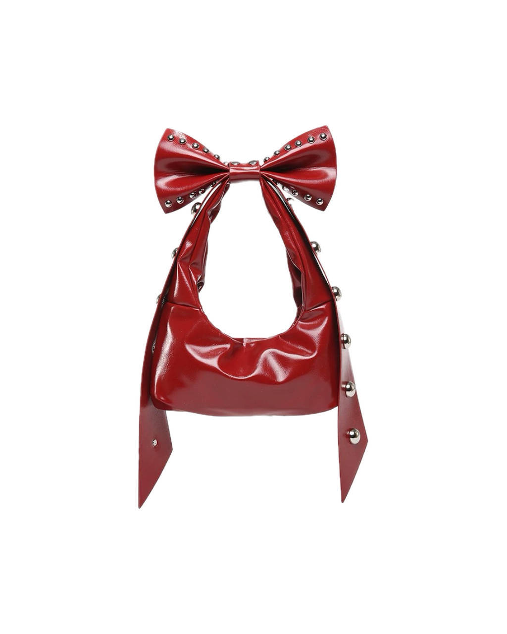 [IUE STUDIO] Detachable Ribbon Leather Handbag