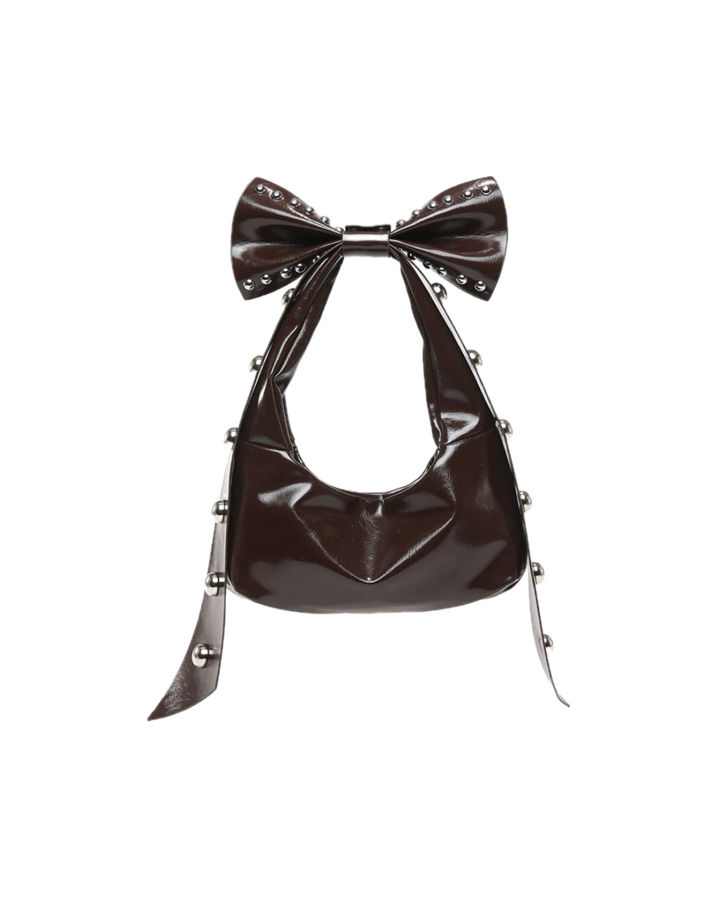 [IUE STUDIO] Detachable Ribbon Leather Handbag