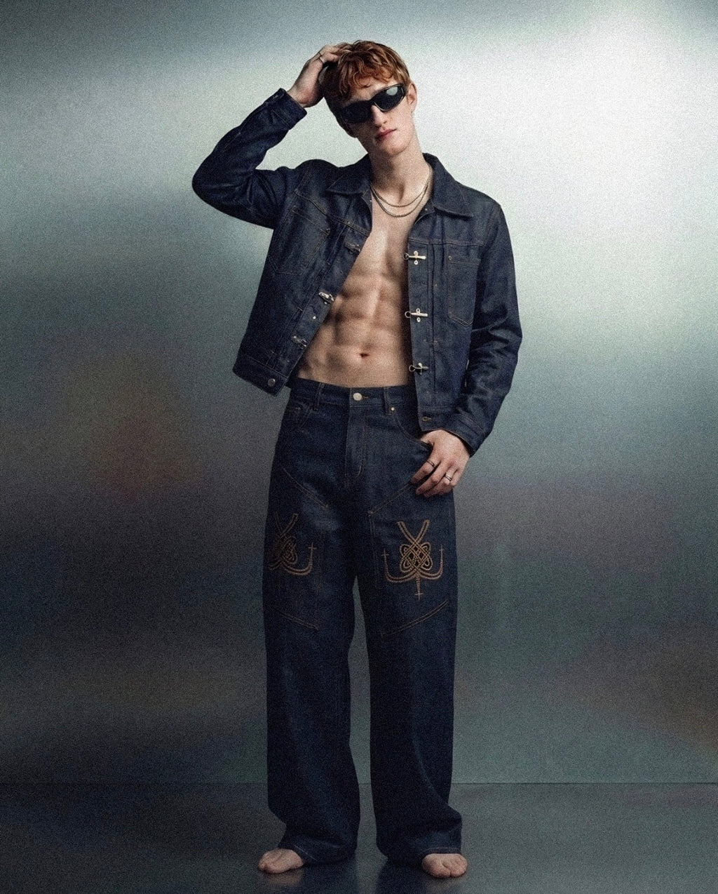 [XIII ELEMENTS] XIII - DENIM WASH JACKET