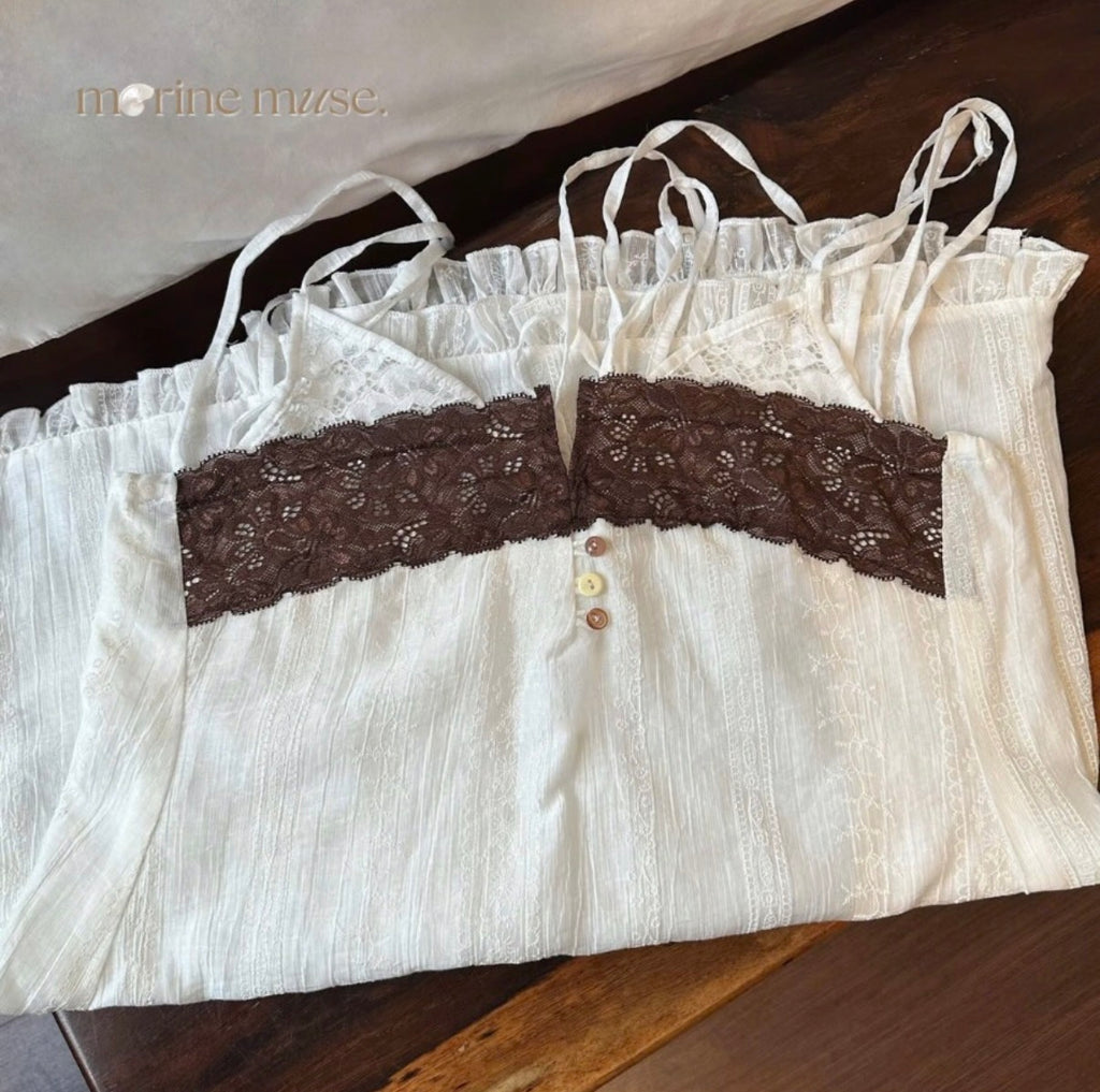 [Marine Muse] LACE CAMISOLE DRESS