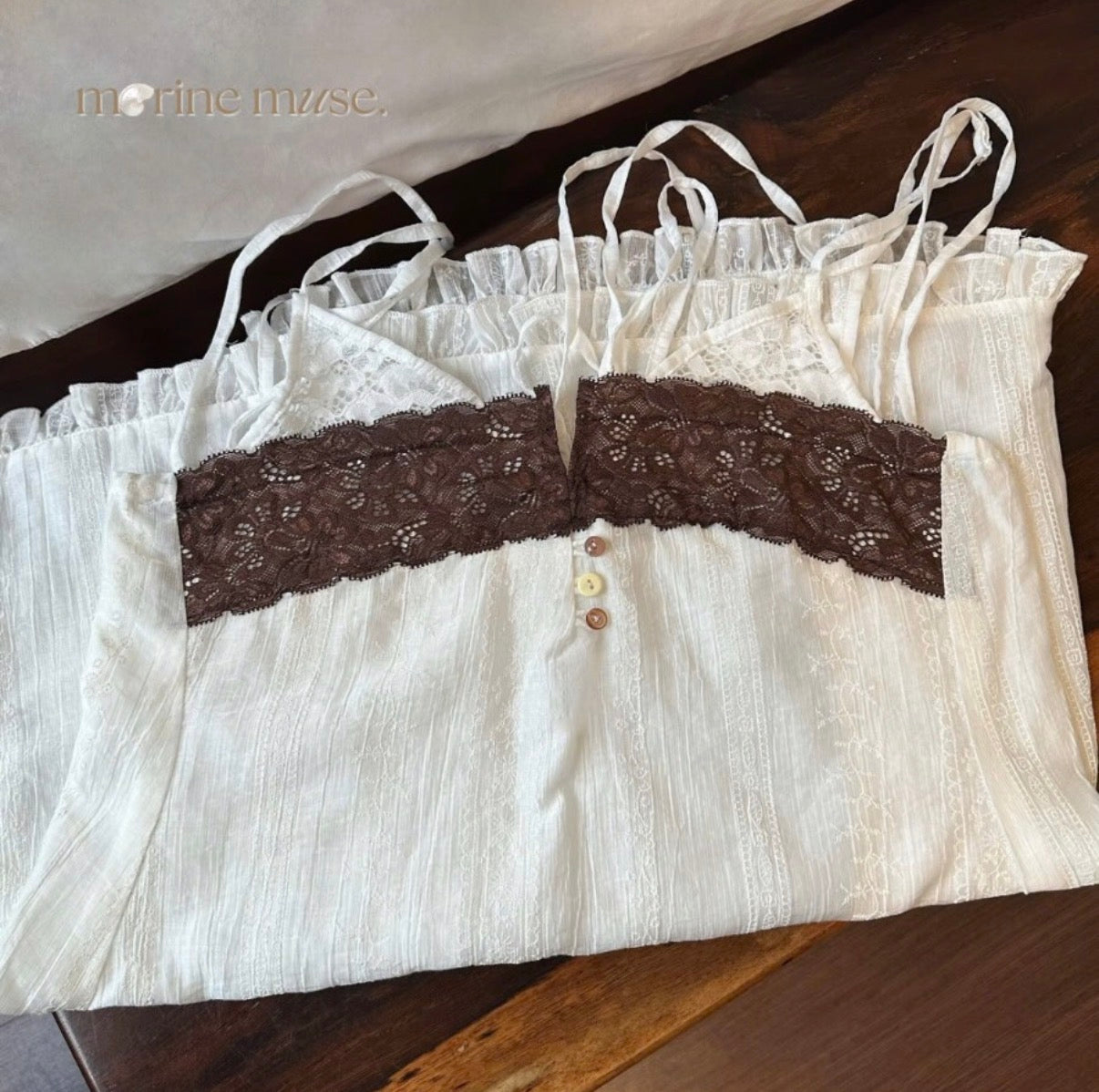 [Marine Muse] LACE CAMISOLE DRESS