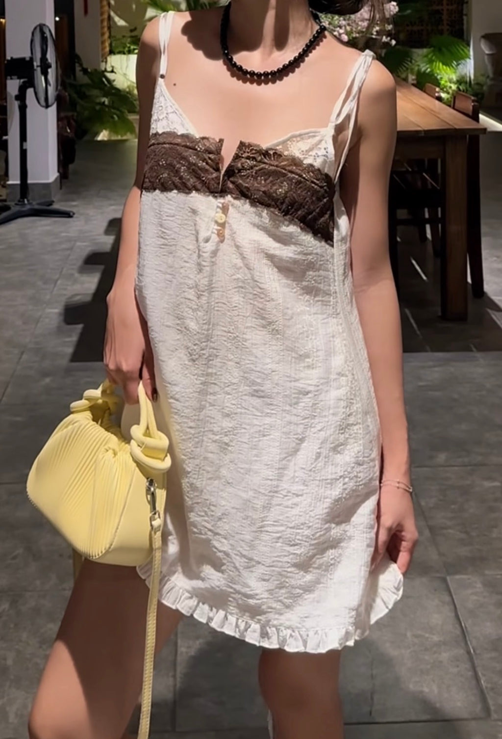 [Marine Muse] LACE CAMISOLE DRESS