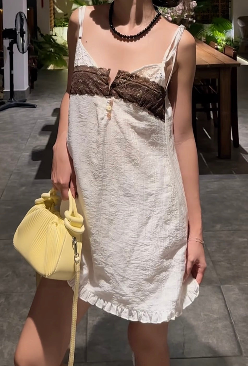 [Marine Muse] LACE CAMISOLE DRESS
