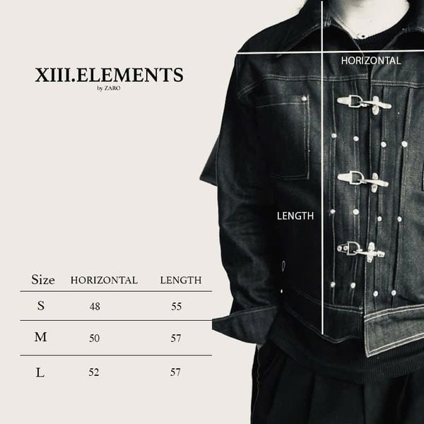 [XIII ELEMENTS] XIII - DENIM WASH JACKET