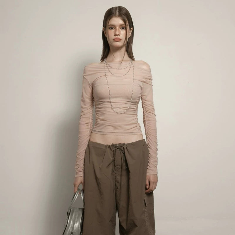 [The Stan] MESH LONG SLEEVE TOP