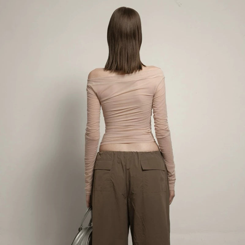 [The Stan] MESH LONG SLEEVE TOP