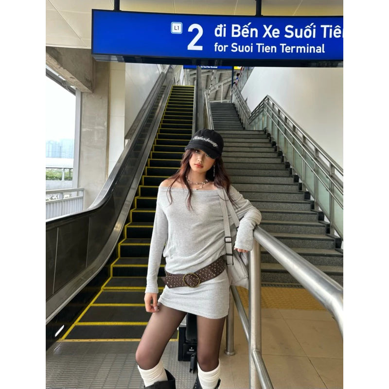 [The Stan] MIEL GRAY DRESS