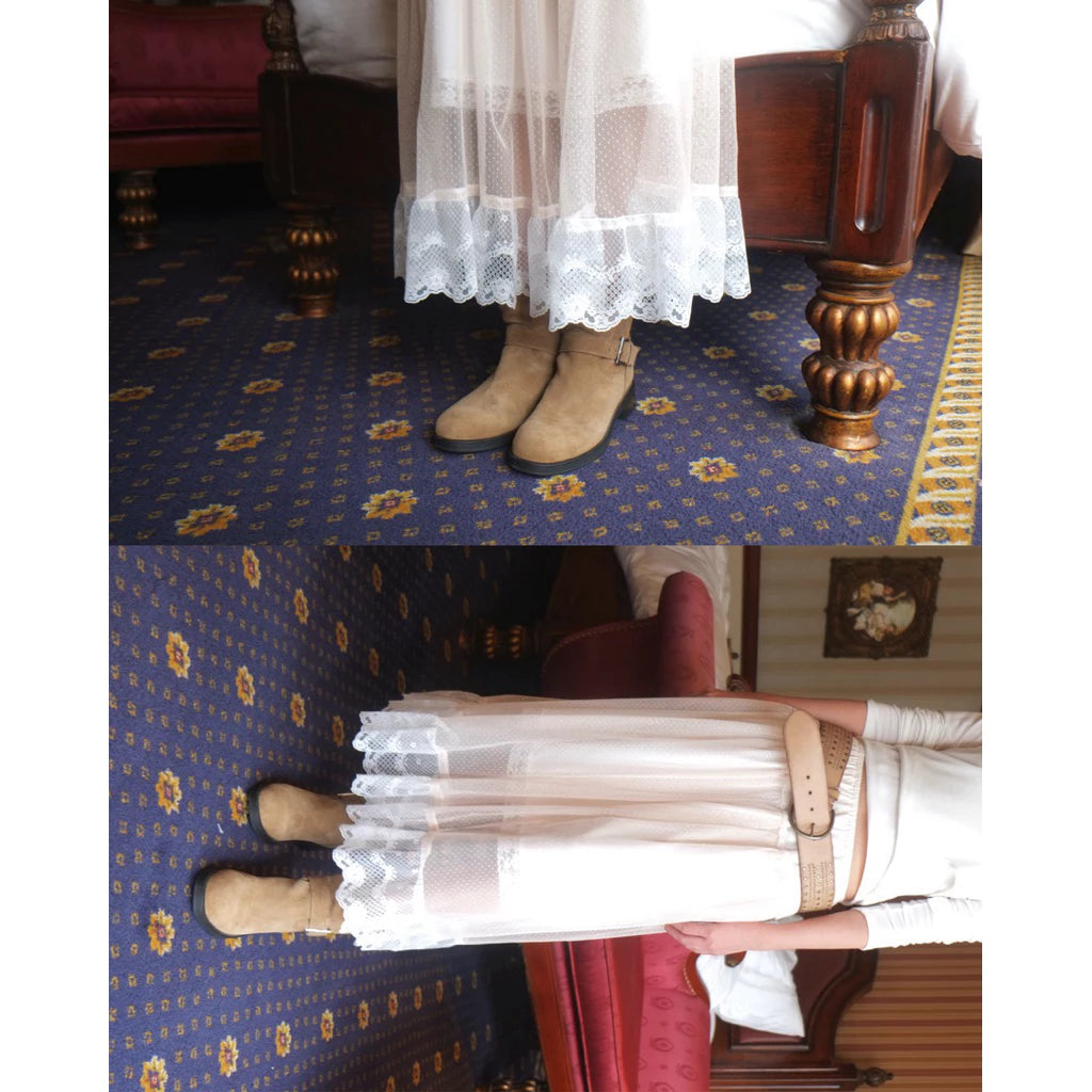 [Janet Studio] POLKA DOT LACE SKIRT