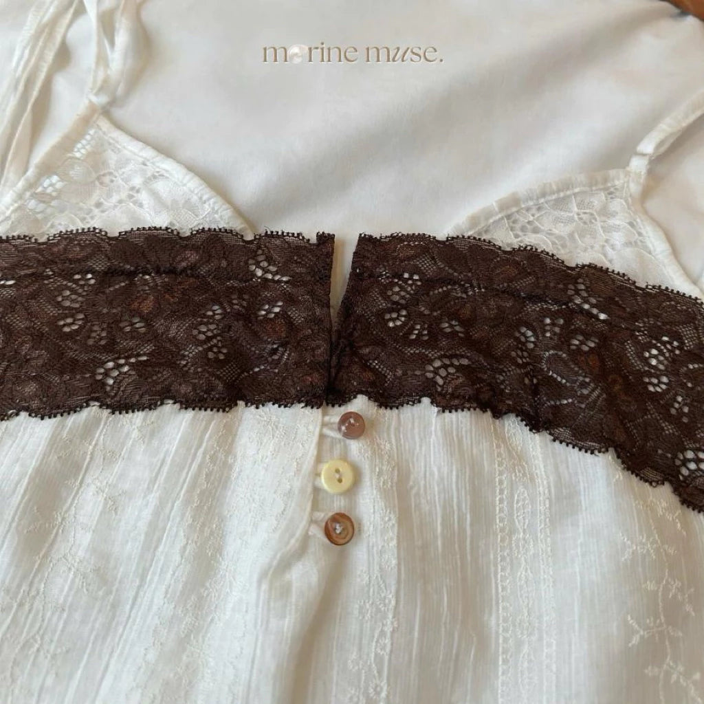 [Marine Muse] LACE CAMISOLE DRESS