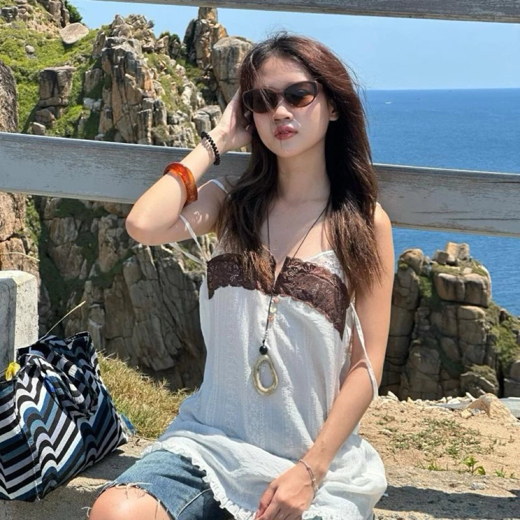 [Marine Muse] LACE CAMISOLE DRESS