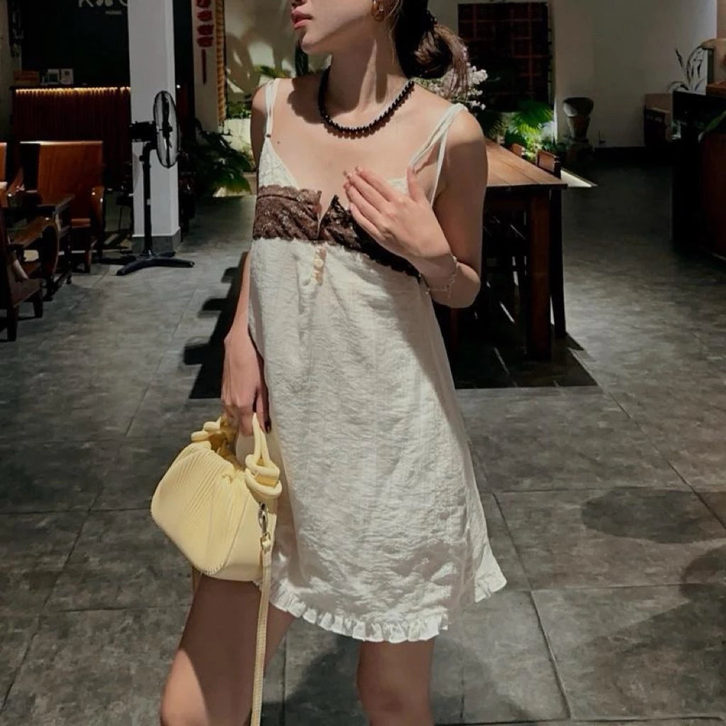 [Marine Muse] LACE CAMISOLE DRESS