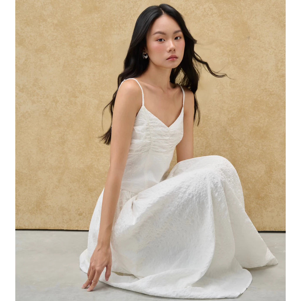 [Happy Zoo] RUCHED MAXI DRESS